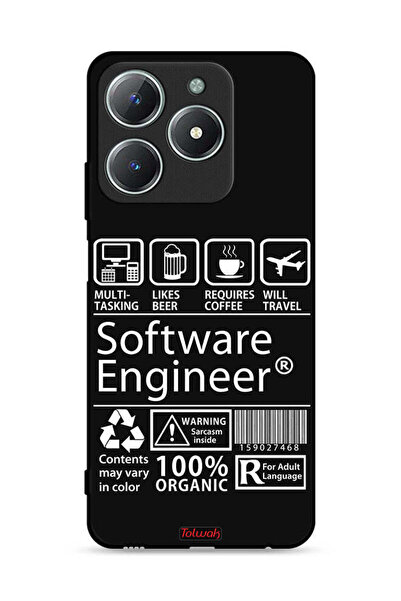 Tolwak غطاء حماية لهاتف Realme C61 4G، ملصق مهندس برمجيات