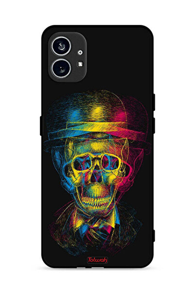Tolwak غطاء حماية لهاتف Nothing Phone (1) 5G بتصميم جمجمة وقبعة ملونة وفن خيالي