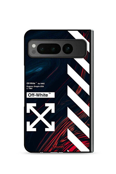 Tolwak غطاء حماية لهاتف جوجل بيكسل فولد 5G، ملصق أبيض