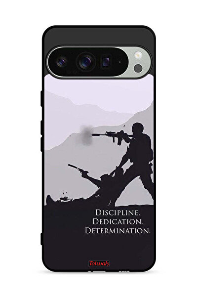 Tolwak غطاء حماية لهاتف Google Pixel 9 Pro XL بتصميم "الانضباط والتفاني والتص...