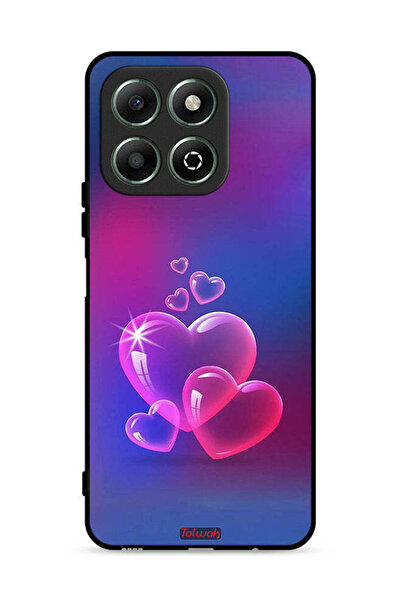 Tolwak غطاء حماية لهاتف Honor X6b 4G بنقشة قلوب الماء