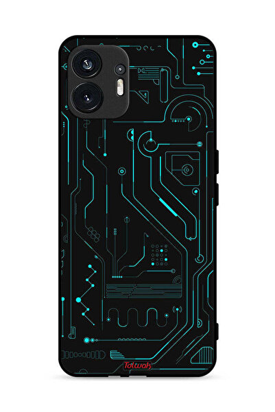 Tolwak Nothing Phone (2) 5G Protective Case Cover Digital Art Circuits Minima...