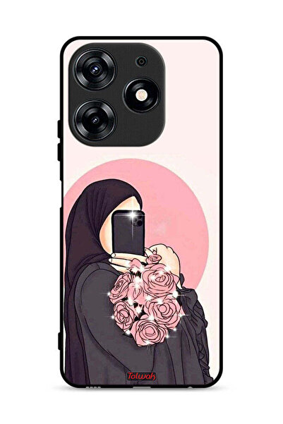 Tolwak غطاء حماية لهاتف Tecno Spark 10 Pro 4G بتصميم فن التقاط صور سيلفي مع ح...