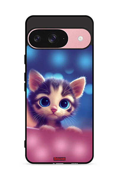 Tolwak غطاء حماية لجهاز Google Pixel 9 بتصميم قطة صغيرة