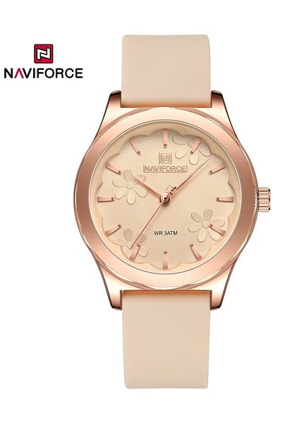 Naviforce Elegant Analog Watch with Stylish Dial Design Durable Strap Water Resistant Timepiece for Everyday