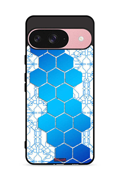 Tolwak غطاء حماية لجهاز Google Pixel 9 بأيقونات سداسية الشكل من Honeycomb
