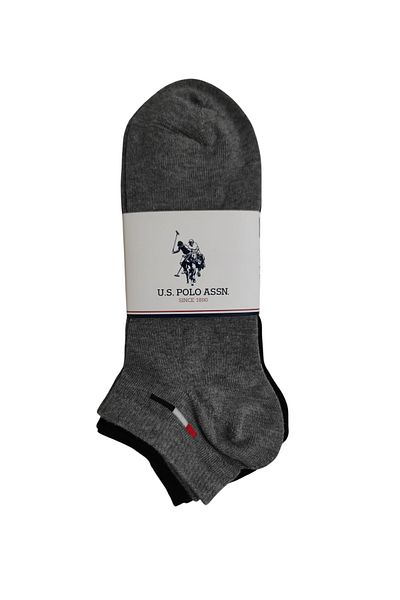 U.S. Polo Assn. U.S. Polo Assn. Чифт от 5 чорапи, сив меланж - стандартна кройка - стилен и удобен дизайн (мъжки/)