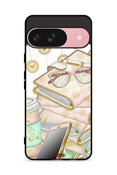 Tolwak غطاء حماية لهاتف Google Pixel 9 مع نظارات على الكتب