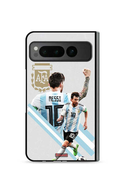 Tolwak غطاء حماية لهاتف جوجل بيكسل فولد 5G برسومات ليو ميسي