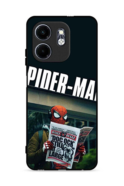 Tolwak غطاء حماية لهاتف Infinix Hot 50i 4G بتصميم سبايدرمان يقرأ جريدة