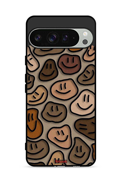 Tolwak غطاء حماية لهاتف Google Pixel 9 Pro XL برسومات وجوه مبتسمة