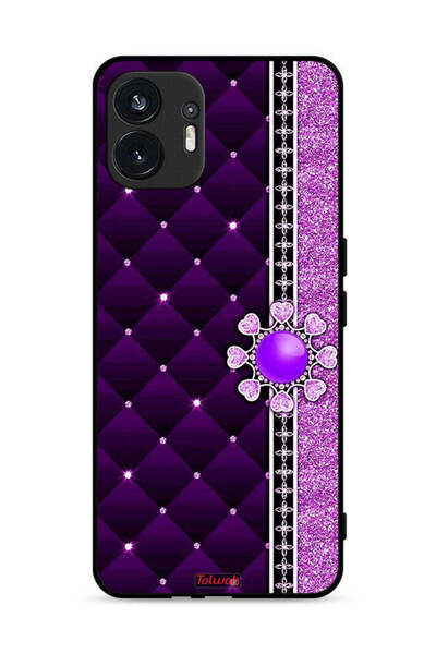 Tolwak Nothing Phone (2) 5G Protective Case Cover Glitter Hearts
