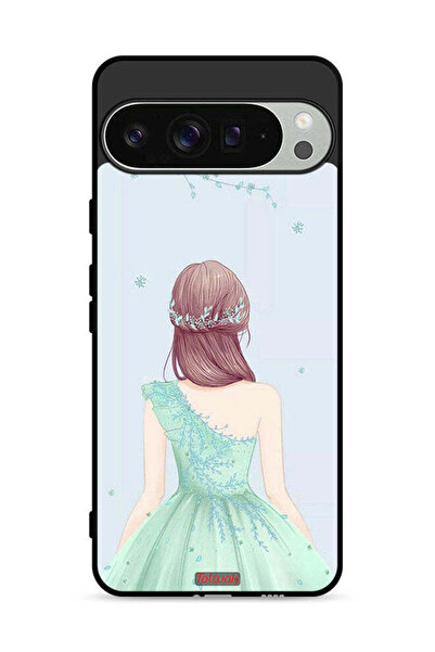 Tolwak غطاء حماية لهاتف Google Pixel 9 Pro XL بتصميم فتاة لطيفة ترتدي فستانًا...