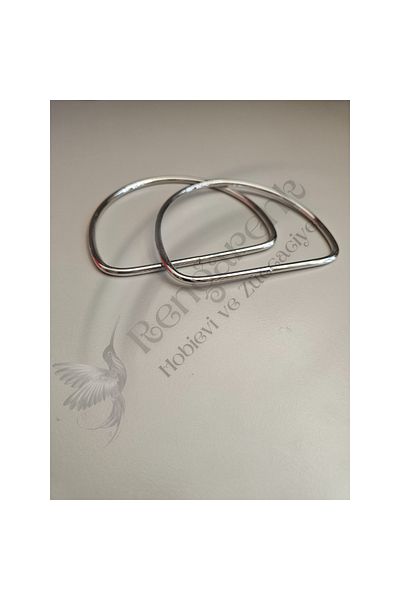 RENGARENK Metal D Model Bag Handle 12*9cm Silver