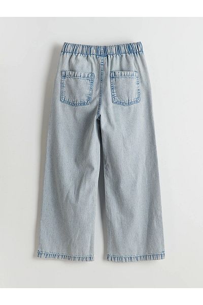 LC Waikiki Lcw Kids Blue Wideleg Girl Jean Pants