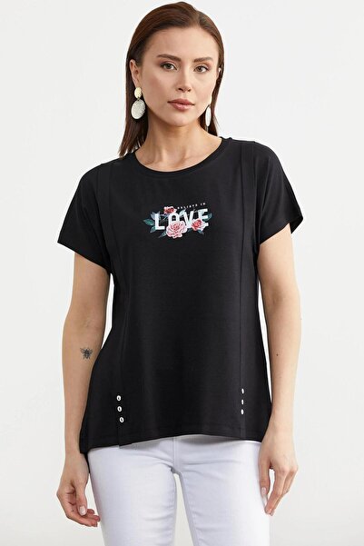 Sementa 75971 Arkası Uzun Baskılı Tshirt
