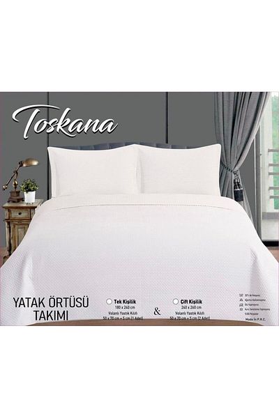 Bella Home Toscana Double Velvet Bedspread Set - 240X260 cm