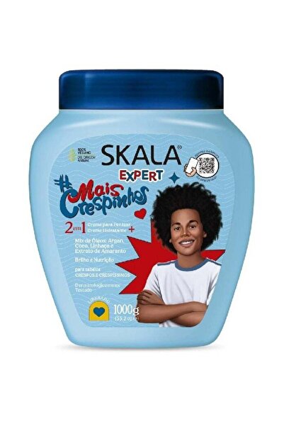 SKALA كريم ميس كريسبينوس 2 في 1 للعناية بالشعر للأطفال، تصفيف وترطيب وترطيب ع...