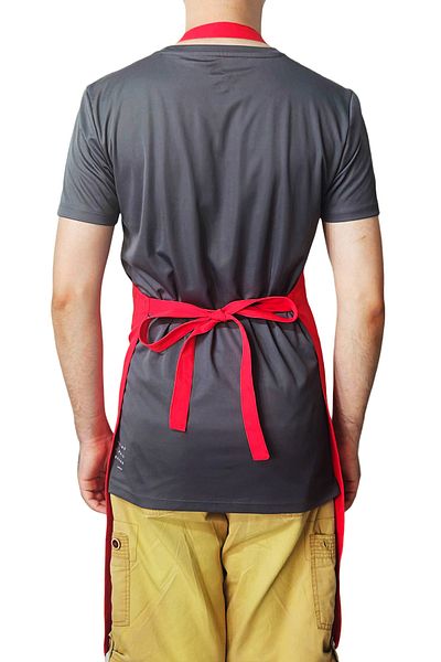 Ant Rotagrup Üniforma ve İş Elbiseleri Adjustable Length Pocketless Red Kitchen Restaurant Chef Apron