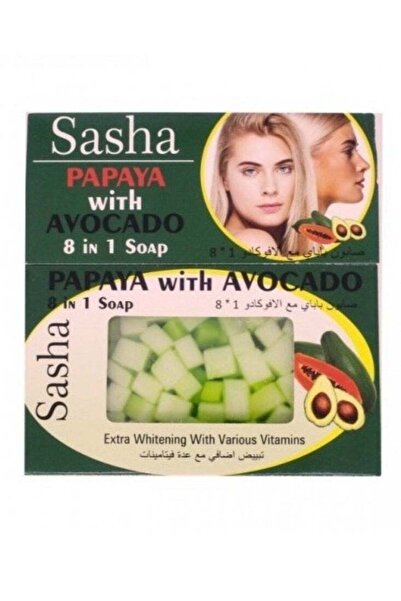 SASHA صابون البابايا والأفوكادو للبشرة 8 في 1 - 135 جرام