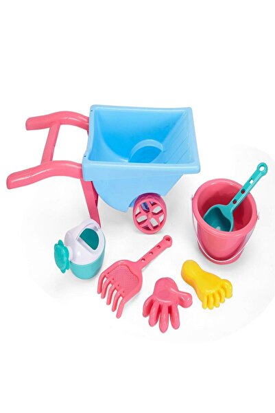 rexa مجموعة شاطئ كومداك، عربة يدوية مع دلو وملحقات، مجموعة شاطئ صيفية، ألعاب شاطئ، ألعاب رملية