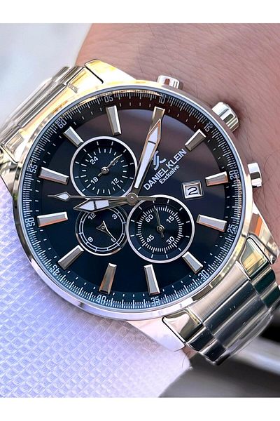 Daniel Klein Steel Cord Chronometer Dial Design 3 Atm Water Resistant Men's Wrist Watch 10602.N2