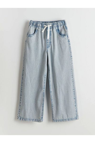 LC Waikiki Lcw Kids Blue Wideleg Girl Jean Pants