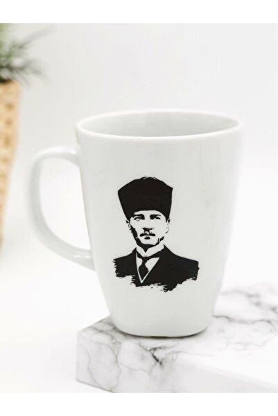 ERGENÇLER Ataturk Turkey Themed Porcelain 4-Piece Mug Set