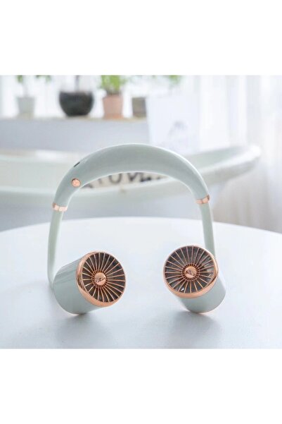 Livava Boyunluk Fan, 3 Kademeli, Usb li ve Şarj Edilebilir, Beyaz, 60 cm
