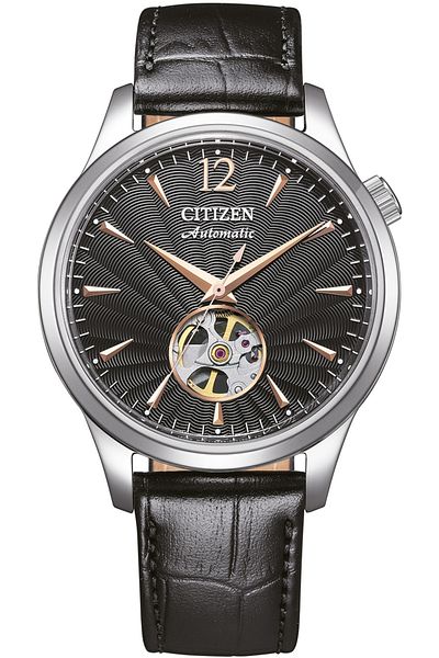 Citizen ساعة يد ميكانيكية مفتوحة القلب Nh9131-14E أوتوماتيكية للرجال