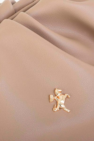 POLO CLUB Women's Soft Leather Scholarship Drawstring Mouth Long Cross Strap Bundle Hand & Shoulder Bag (25X20 cm)