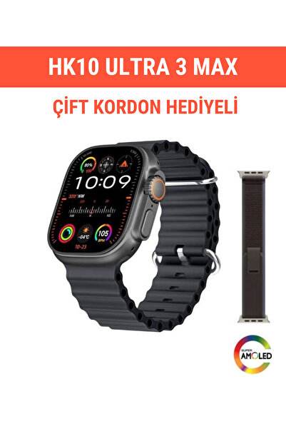 WUNİT HK10 ULTRA 3 MAX Watch 10 Son Versiyon Amoled Ekran Full Donanımlı Akıl...