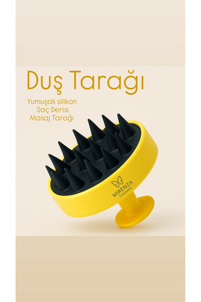 mirenza cosmetic فرشاة تدليك فروة الرأس من السيليكون الناعم - أداة تدليك لتنظيف الشعر والاسترخاء أثناء الاستحمام