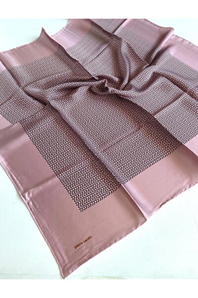 Pierre Cardin Sura İpek Eşarp 8702230-391-48780 Pudra Karışık Desen