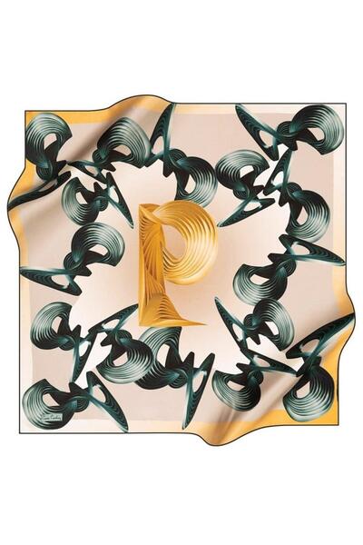 Pierre Cardin Μεταξωτό μαντήλι Tivil 7017438 - 913 - 48757 Πράσινο Μικτό Σχέδιο