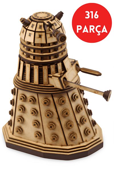 ALGWOOD 316 Pieces Dr. Who Themed Dalek Model - Detailed Wooden Model Set