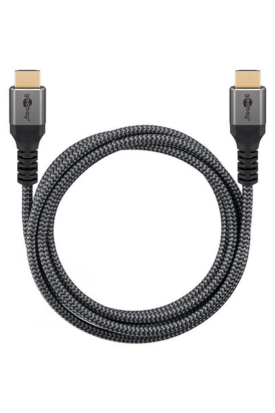 goobay Cablu HDMI de mare viteză cu Ethernet | Negru | HDMI la HDMI | 1 m