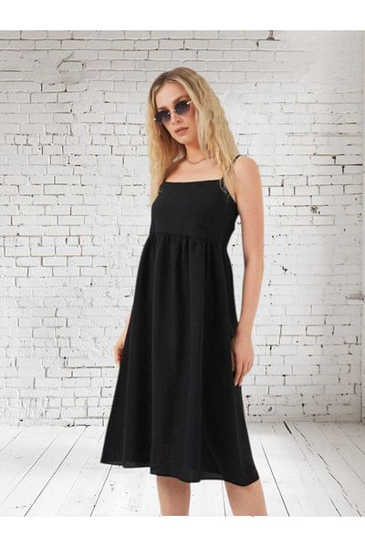 Freeista Black Strap Ayrobin Dress 25073400