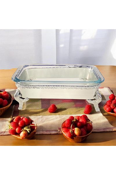 partridge store Silver Plated Footed Presentation Plate 25cm Silver