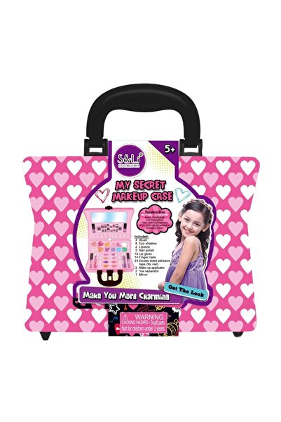 Craft and Arts Minik Prenseslere Özel S&Li Makyaj Seti – Taşınabilir Kalpli Ç...
