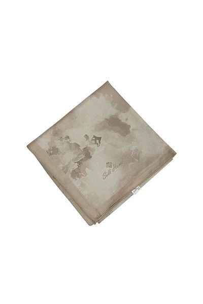 Silk Home Γυαλιστερό κασκόλ με σχέδιο - 8647 - Μπεζ άμμου