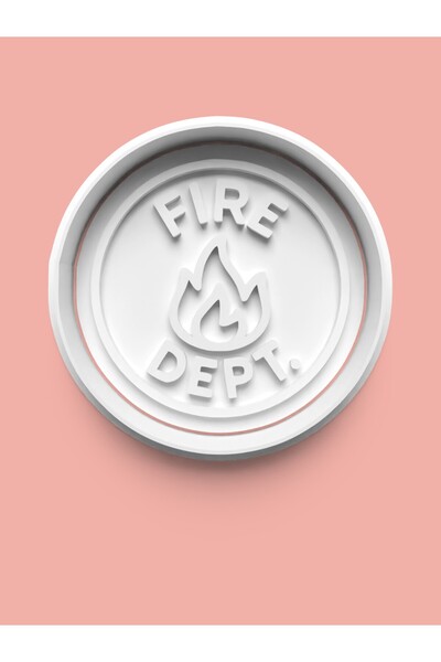 AKTASTORE قالب كوكيز بطابع الإطفاء وقالب عجينة السكر 0926-4