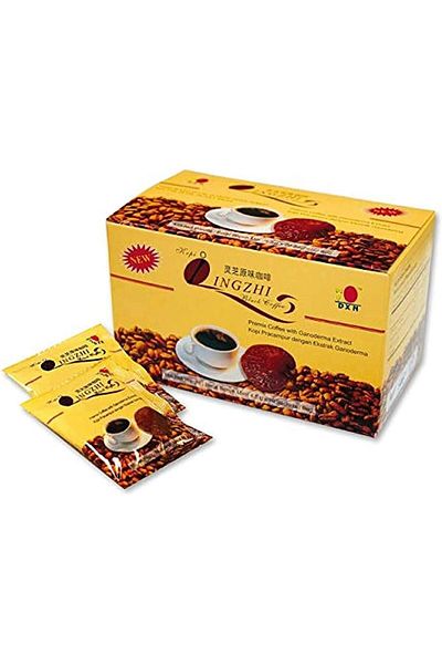 DXN Inghzi Black Coffee with Ganoderma Extract, Medium Roast, Ground, 130.2g