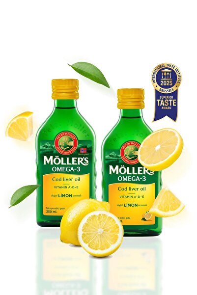 Möller's Möllers Omega 3 250 ml Balık Yağı Limon Aromalı 2 Adet