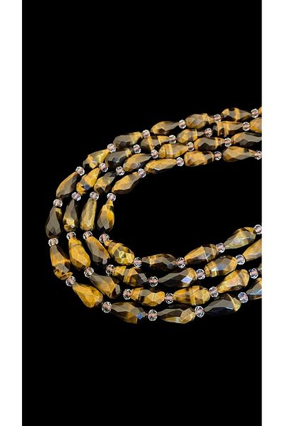 Dünya Doğal Taş 16X8 mm Tiger Eye Stone Array