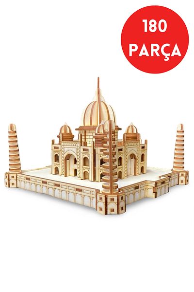 ALGWOOD 3D Wooden Puzzle Taj Mahal - 180 Pieces 3D Laser Cut Puzzle - 3D Architecture Model