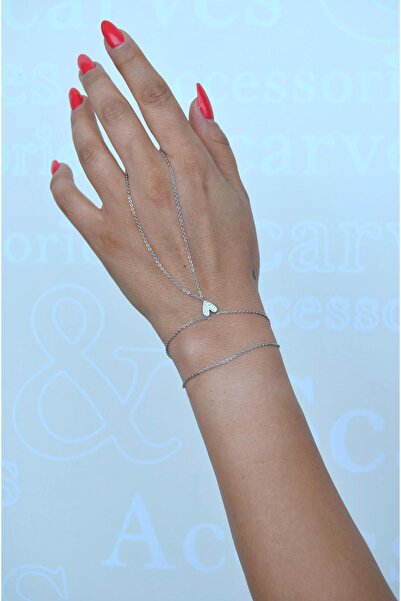 Sacce Scarves&Accessories Mini Kalpli Şahmeran Zarif İnce Tek Kalp Detaylı Şahmeran