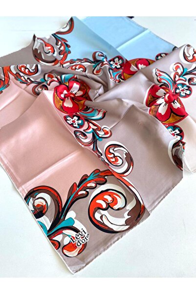 Levidor Eșarfă din mătase pură Tivil 49383 Roz cu model mixt