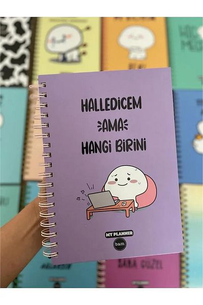 MİNGODAN Halledicem but Which One Thick Undated Weekly Planner Notebook Colorful Motivational Planner