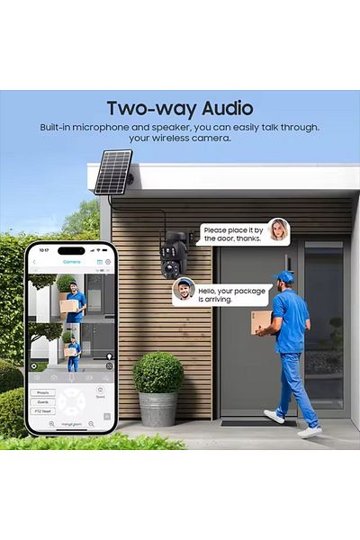 divendi-ro Dual outdoor surveillance camera, bluetooth, 10x optical zoom, night vision, IP66